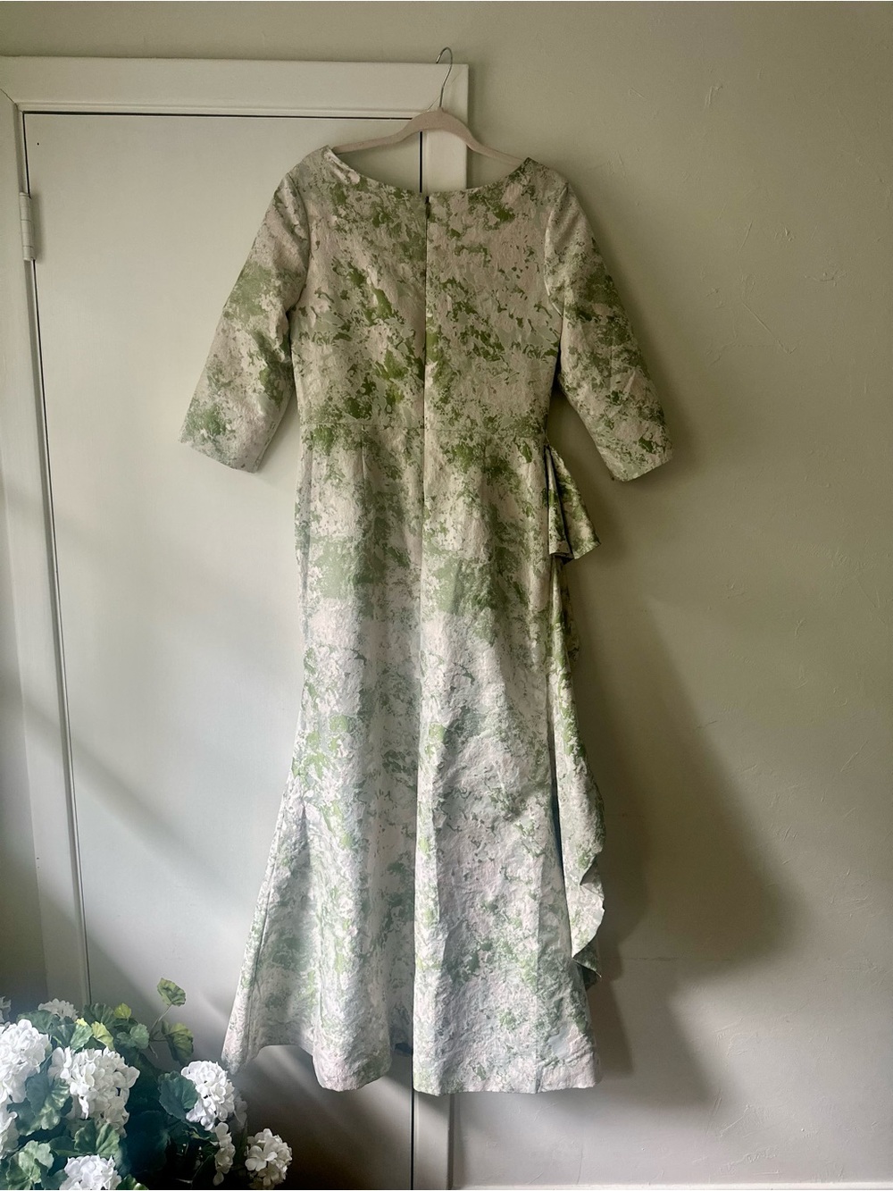 Elegant Sage Green Floral Gown | Kentucky Derby Dress, Mother of the Groom/Bride - Picture 4 of 5